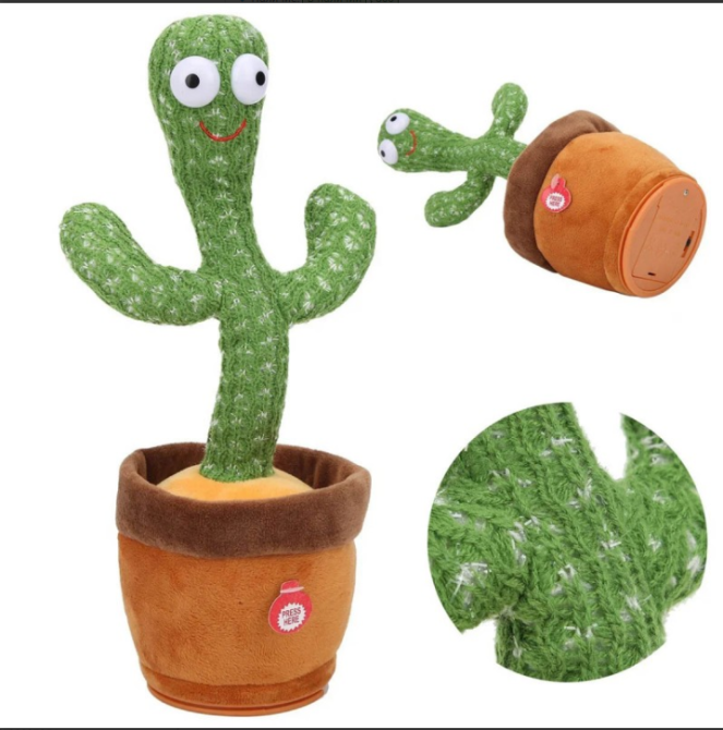 Интерактивный Танцующий кактус поющий Dancing Cactus  ART:7450 | Отличный  подарок для детей и взрослых Одесса - изображение 4