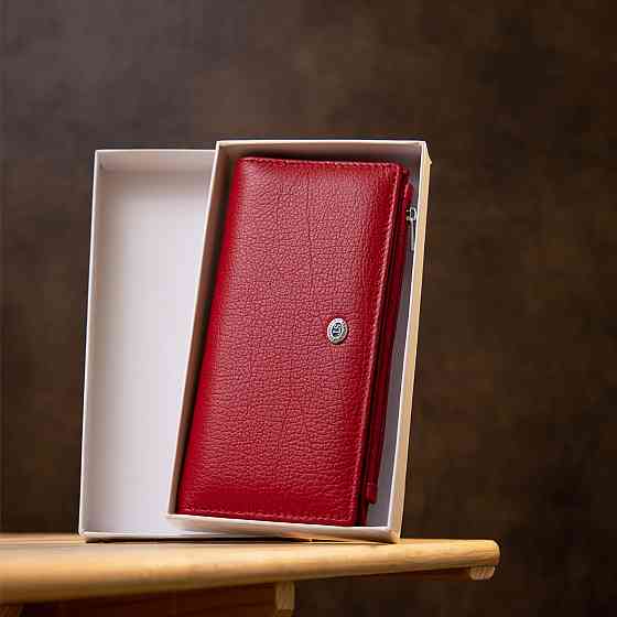 Женский кожаный кошелек ST Leather 19381 Красный Киев
