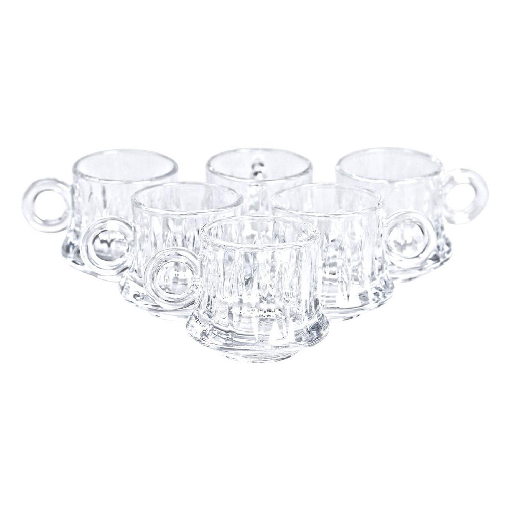 Набор стеклянных чашек 6 шт для чая кофе по 100 мл HP-YH-7 Киев - изображение 1