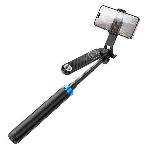 Селфі-монопод HOCO K22 Handy aluminum alloy anti-shake live broadcast holder Black Киев