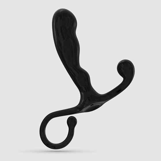 Массажёр простаты с рельефом Crushious P-BABA, чёрный, 15 х 3 см Sex Aura Киев