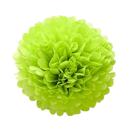 Помпон бумажный для праздника 15 см фруктово-зеленый Киев