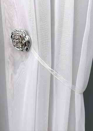 Магніти для штор і гардин Танго набір 2 шт Сріблястий з коричневим (81-161) Київ