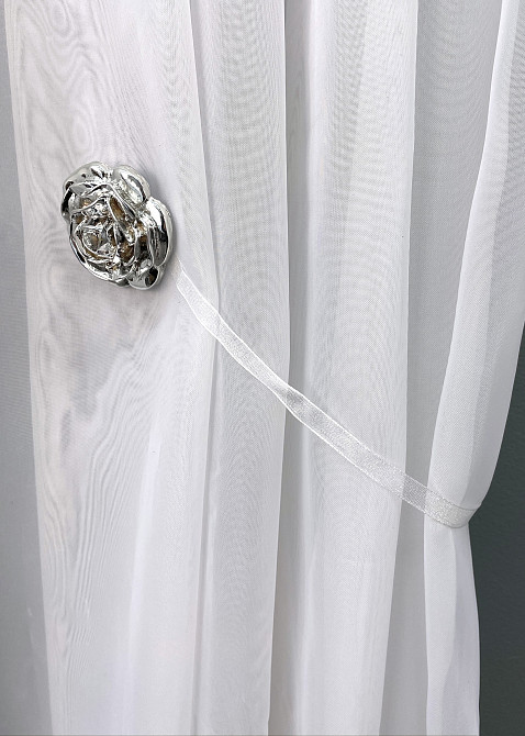 Магніти для штор і гардин Танго набір 2 шт Сріблястий з коричневим (81-161) Київ - фото 2