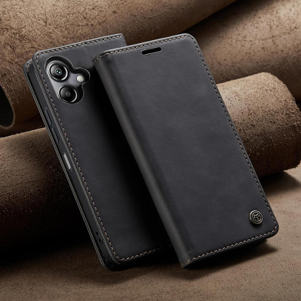 Чохол-фліп Samsung Galaxy A06 чорний преміум PU шкіра з підставкою слотами для карт магнітний захисний книжка Київ - фото 5