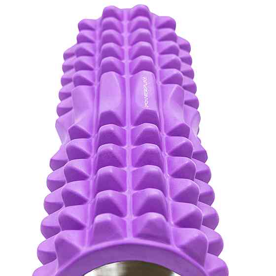 Масажний ролик (роллер) PowerPlay 4405 EVA Massage Roller Фіолетовий (33x12см.) Кам'янське