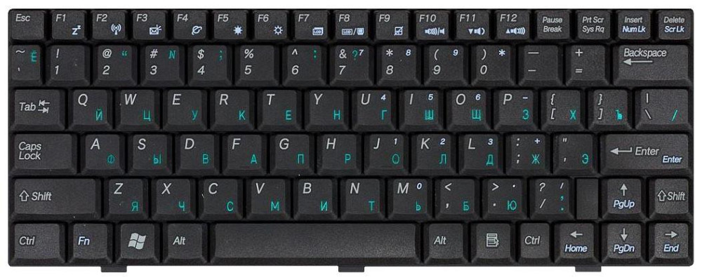 Клавиатура для ноутбука Asus (U1, U1F, U1E) Black, RU Вінниця - фото 2