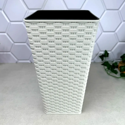 Вазон Ротанг 22*22*41,5см квадратний біла троянда Алеана Житомир - изображение 5