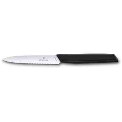 Кухонний ніж Victorinox Swiss Modern Paring Serrate 10см Black (6.9003.10W) Вінниця