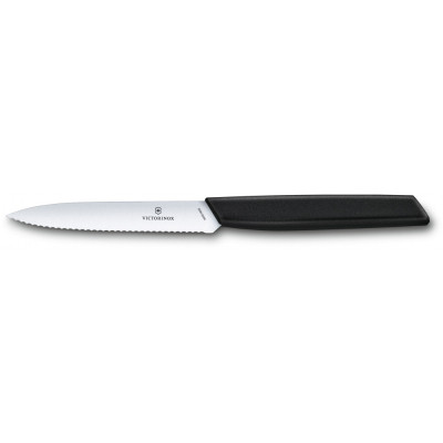 Кухонний ніж Victorinox Swiss Modern Paring Serrate 10см Black (6.9003.10W) Вінниця - фото 1