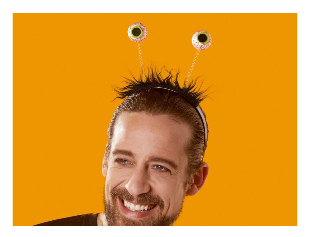 Обруч Очі на Хелловін 12 на 22 см чорний Київ - фото 4