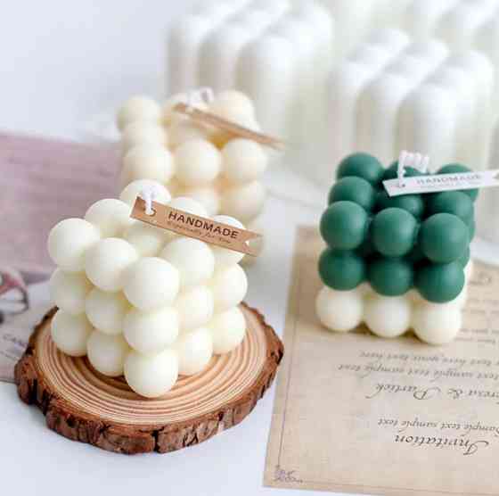 Форма для свечки силиконовая 6 на 6 см белый Киев