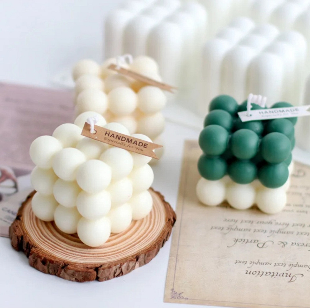 Форма для свечки силиконовая 6 на 6 см белый Киев - изображение 4