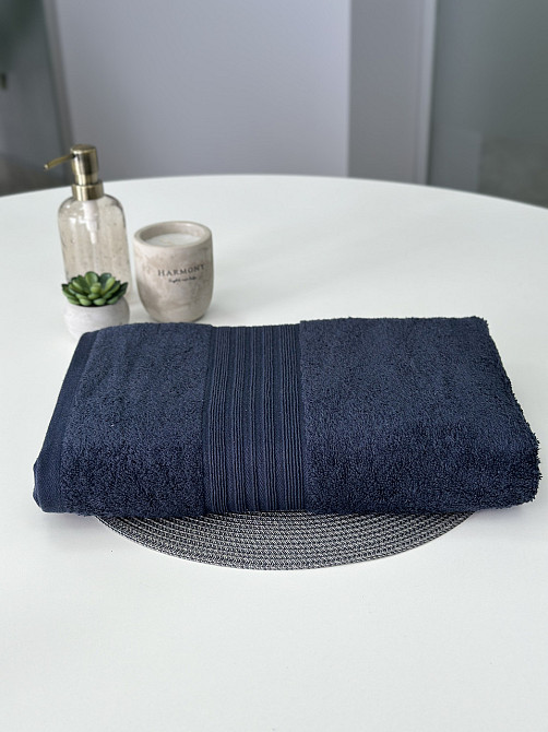 Полотенце банное Ideal Textile однотонное 500 г/м2 70х140 см (56860394) Графіт 1 шт Черновцы - изображение 3