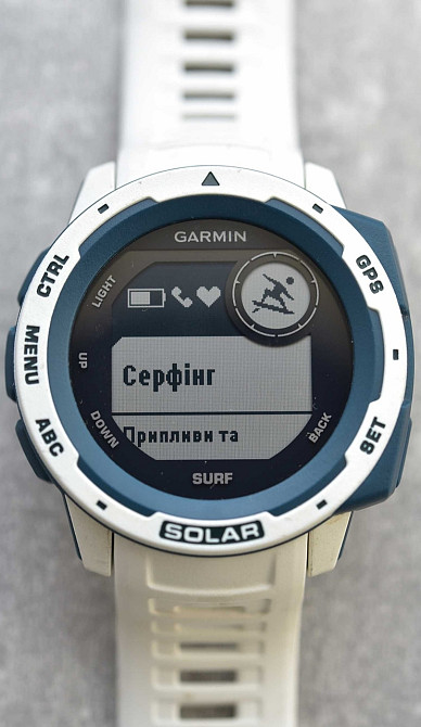 Смарт-Часи Garmin Instinct Solar White Surf GPS компас. Київ - фото 6