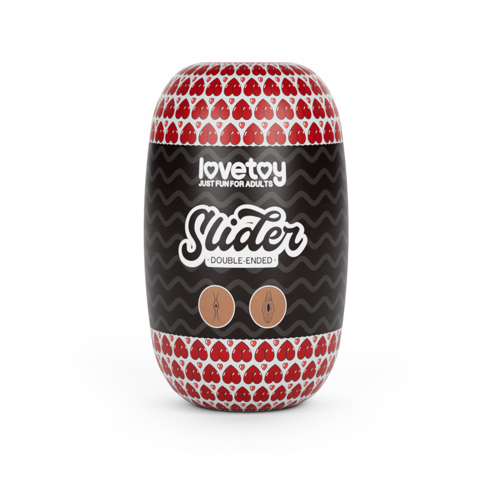 Подвійний мастурбатор вагіна анус SLIDER DOUBLE-ENDED Brown Sex Aura Київ - фото 2