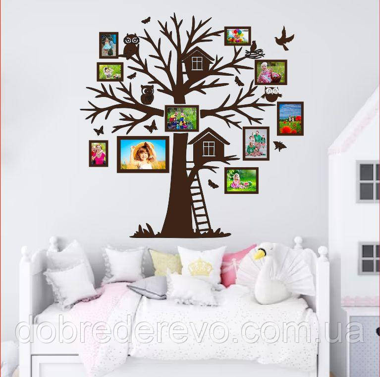 🌈Родовое дерево🌳 Baby House  Семейное дерево сердце  на 9 фото рамок Домик на дереве Вижница - изображение 4
