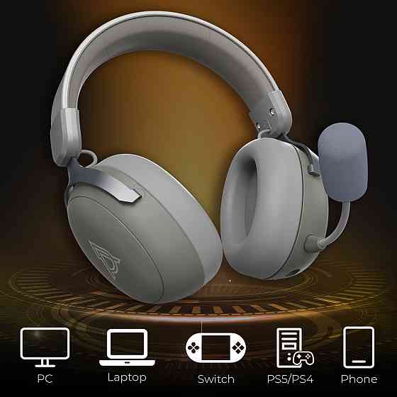 Bluetooth-гарнітура Ajazz AHM08 MAX 3-Mode Grey (AHM08-MAX-GW) ( 23787 ) Харьков