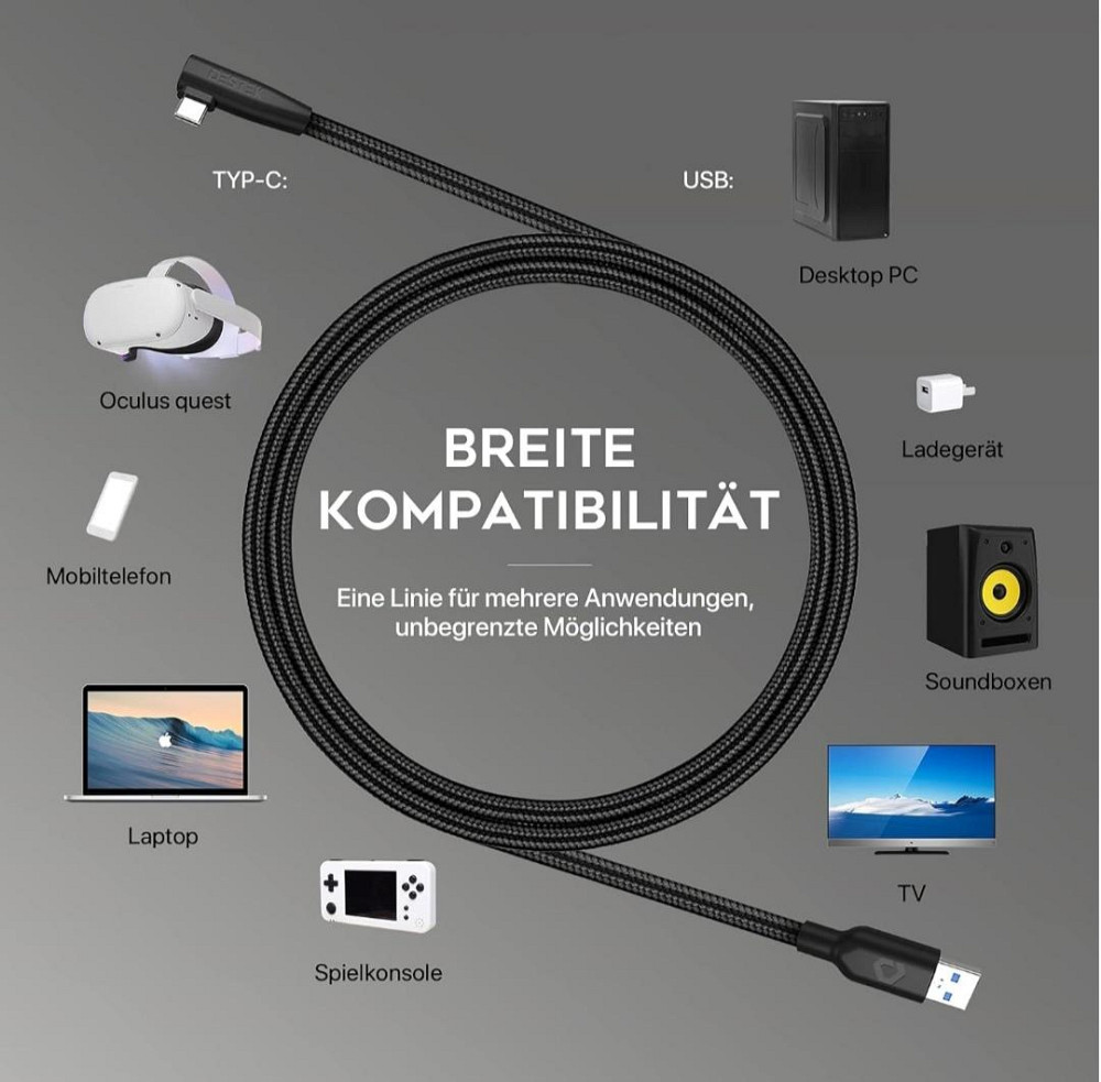 Кабель DESTEK C1 USB - type C 5 м Луцьк - фото 2