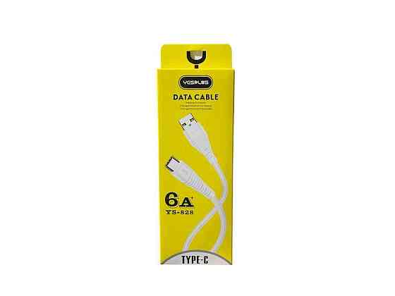 Кабель USB TYPE С 6A 1м білий -828 ТМ YESPLUS   Solmir Київ