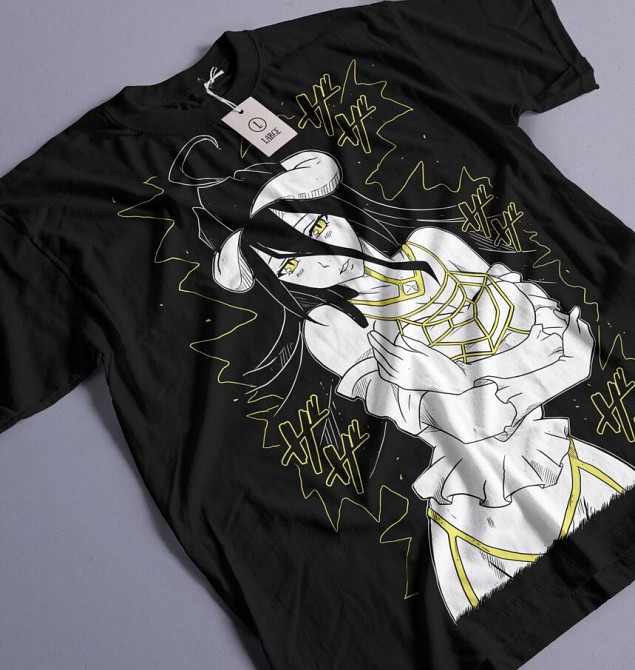 Футболка з аніме принтом Оверлорд Аінз Ооал Говн оверсайз (S/M/L) Чорний AnimeJ1103 Дніпро - фото 1