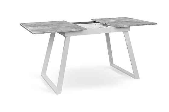 Стіл Тандем 120(+40)*75 білий метал/базальт Киев