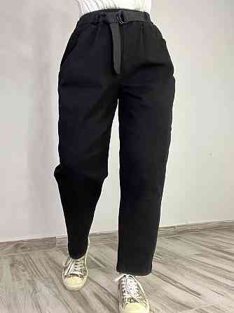 Джинси жіночі A-N 25072 MOM банани талія на резинці з ременем чорні, чорний, M, M, 77 см, 105 см Київ