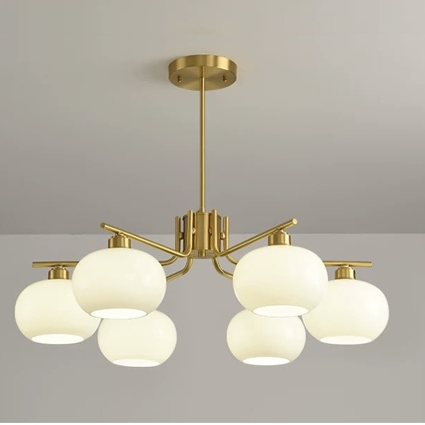 Люстра світлодіодна стельова 6007 (Золотистий) 6 плафонів Вінниця - фото 1