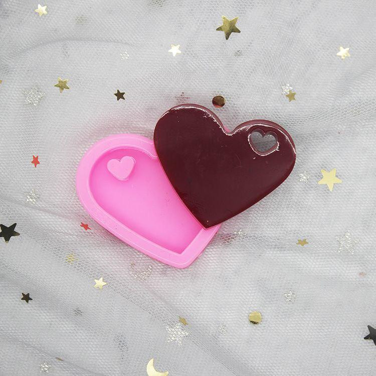 Молд силиконовый Сердце 44 на 30 мм розовый Киев - изображение 8
