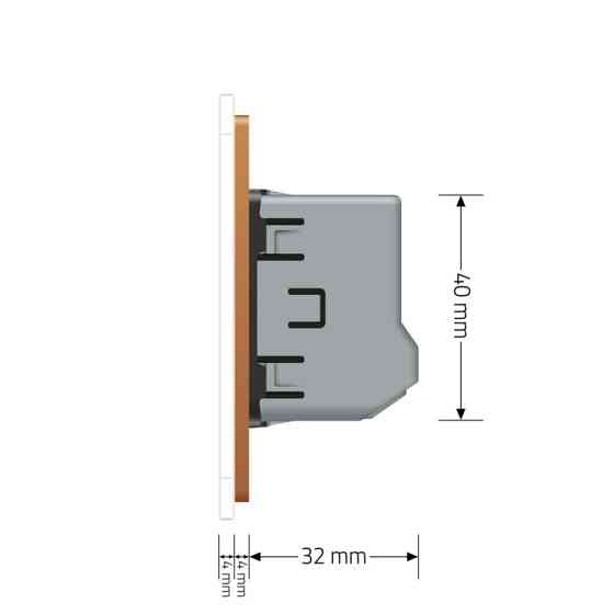 LIVOLO Розумний сенсорний ЕС вимикач 1 сенсор LIVOLO золотий матове скло Коломия