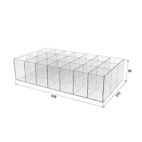 Коробка акрилова EKOSTAR 436х243х80 21 комірка Київ