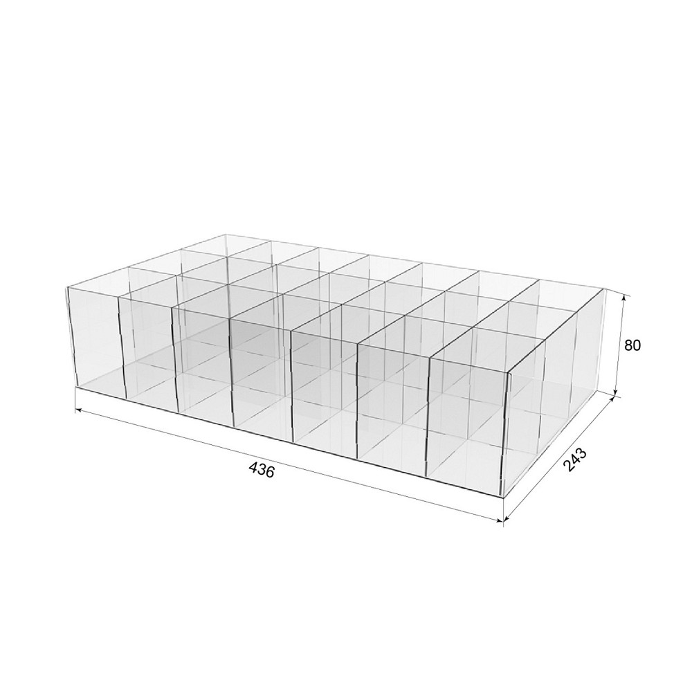 Коробка акрилова EKOSTAR 436х243х80 21 комірка Київ - фото 2