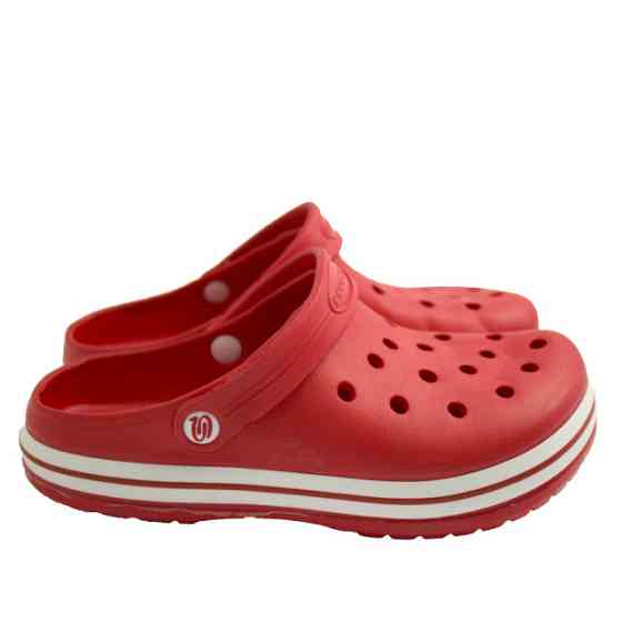 Шаги жіночі сабо "Like Crocs" шльопанці щоденні закриті червоні гумові 37 Одеса