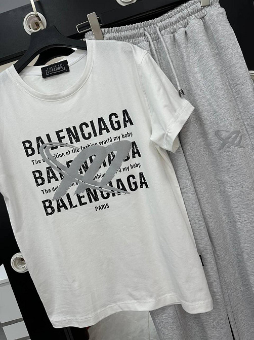 Жіночий стильний, зручний костюм двонитка пеньє + кулір Сірий, 46 Одеса - фото 4