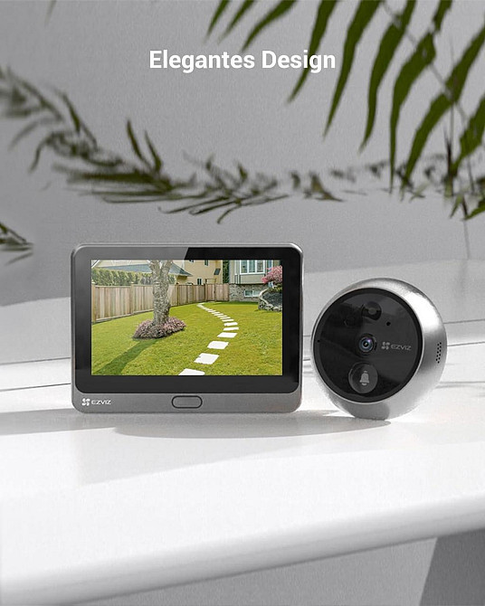 Відеодзвінок EZVIZ DP2C WiFi, Дверний дзвінок з камерою акумуляторний, монітор 4,3", PIR-сенсор, 155° огляд, дверне вічко Київ - фото 7