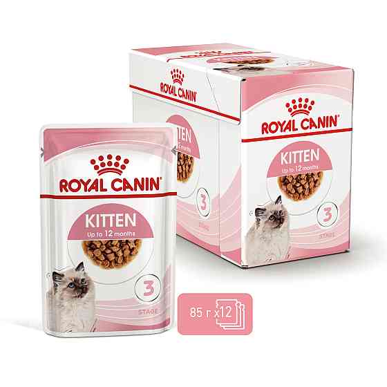 Вологий корм для кошенят (шматочки у соусі) ROYAL CANIN KITTEN IN GRAVY 0.085 кг, у паучах Київ
