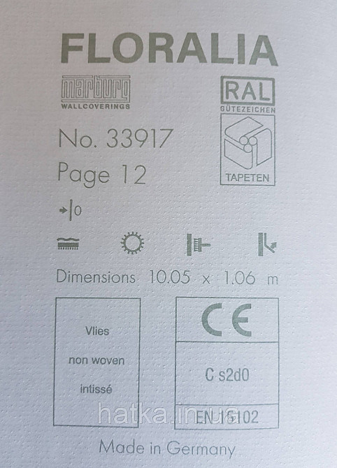 Шпалери вінілові на флізелін Marburg Floralia 1.06х10 однотонні в точку під тканина темно сірі 33917 Київ - фото 3