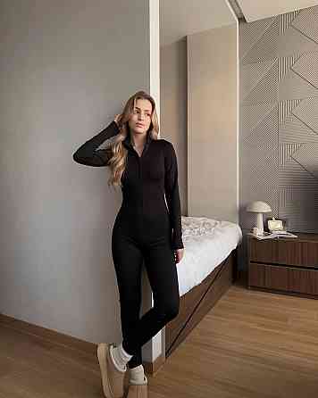 Женский повседневный теплый комбинезон на потайной молнии микродайвиг на флисе Одесса