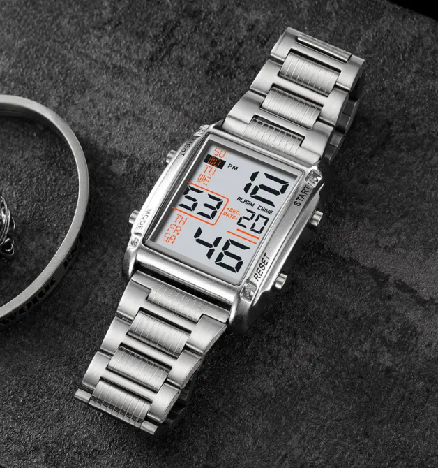 Мужские наручные часы Skmei 2206 (Серебристые с белым циферблатом) Винница - изображение 5