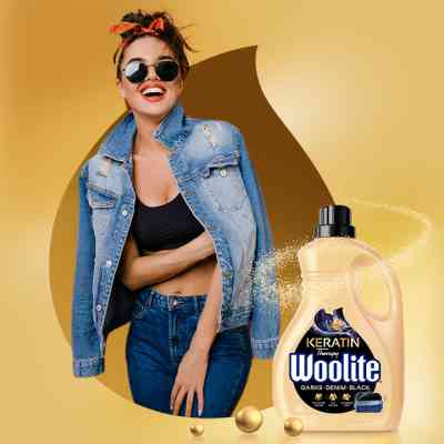 Гель для прання Woolite Для чорних, темних та джинсових тканин З кератином 1.8 л (5900627090451) Вінниця