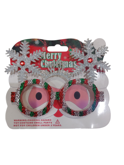 Окуляри новорічні зі сніжинками one size різнобарвний Київ - фото 1