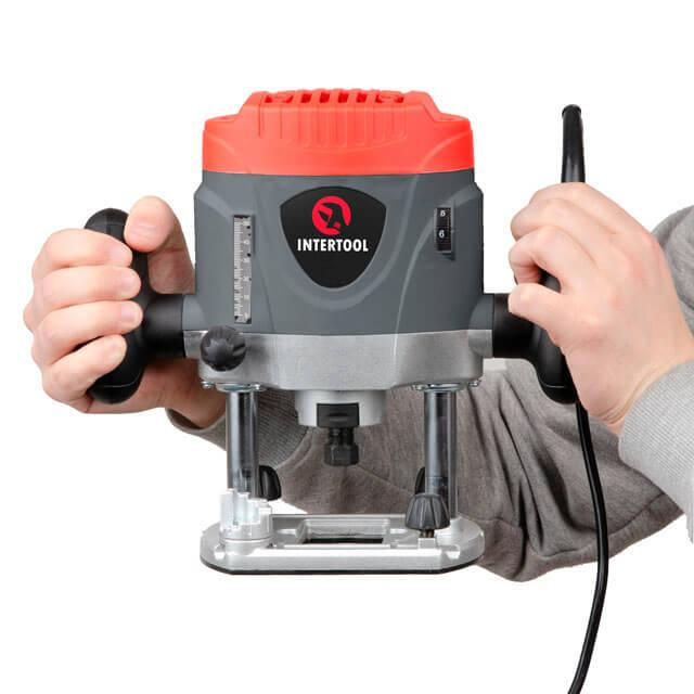 Фрезер, 1,2 кВт, 8000-28000 об/хв, цанга 6-8 мм, макс. глибина 52 мм INTERTOOL DT-0950 Киев - изображение 4