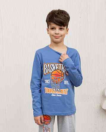 Пижама подростковая комплект со штанами на мальчика - Баскетбол Tom John 89942 12-13 Киев