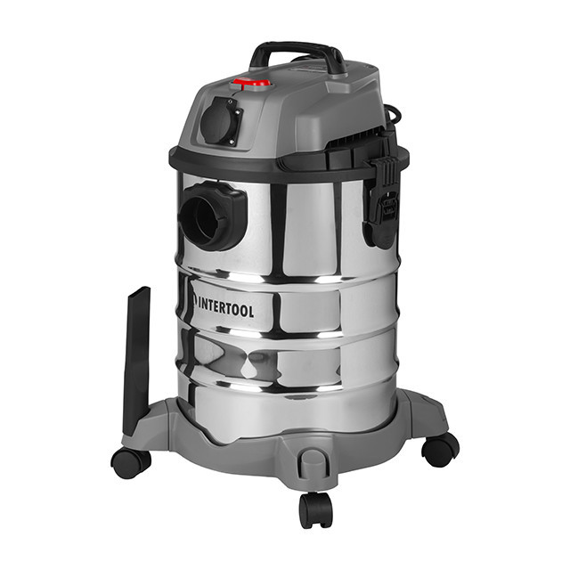 Пилосос будівельний INTERTOOL DT-1030, 1,4 кВт, >17 кПа, бак 30 л, розетка, HEPA фільтр, шланг 3 м - з насадками Львів - фото 3
