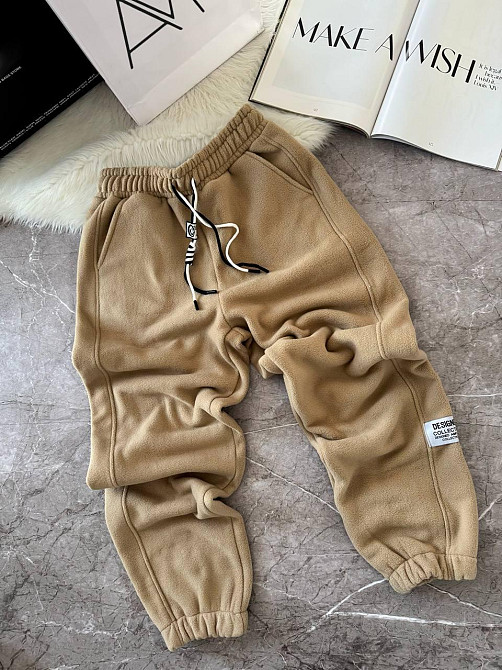 Женские базовые теплые штані на флисе Бежевый, 46/48 Одесса - изображение 4