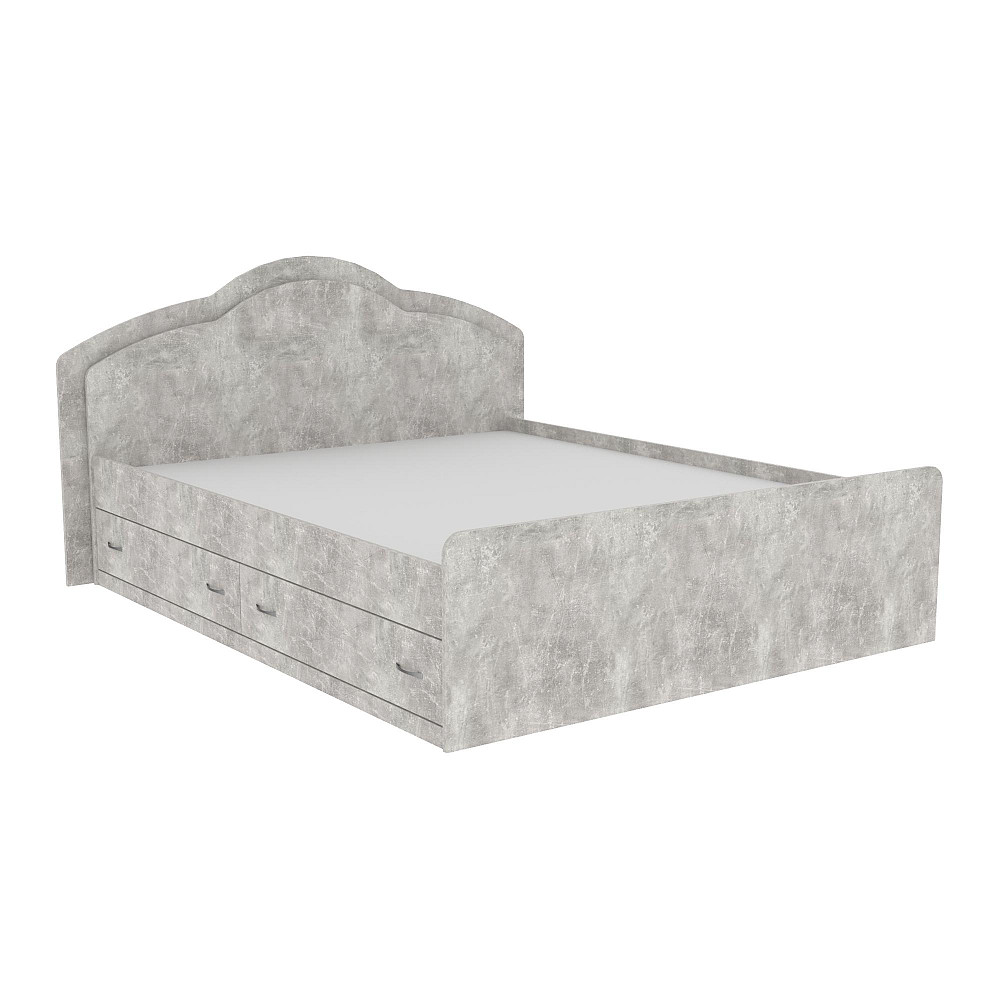Кровать Диана двуспальная с 2-мя ящиками, Бетон, 2048х1610х1030 Львов - изображение 1