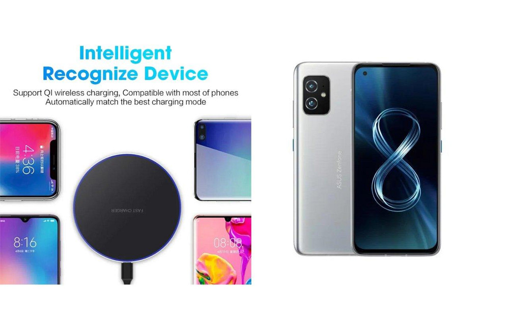 Бездротовий зарядний пристрій 30W для Asus Zenfone 8 Київ - фото 4