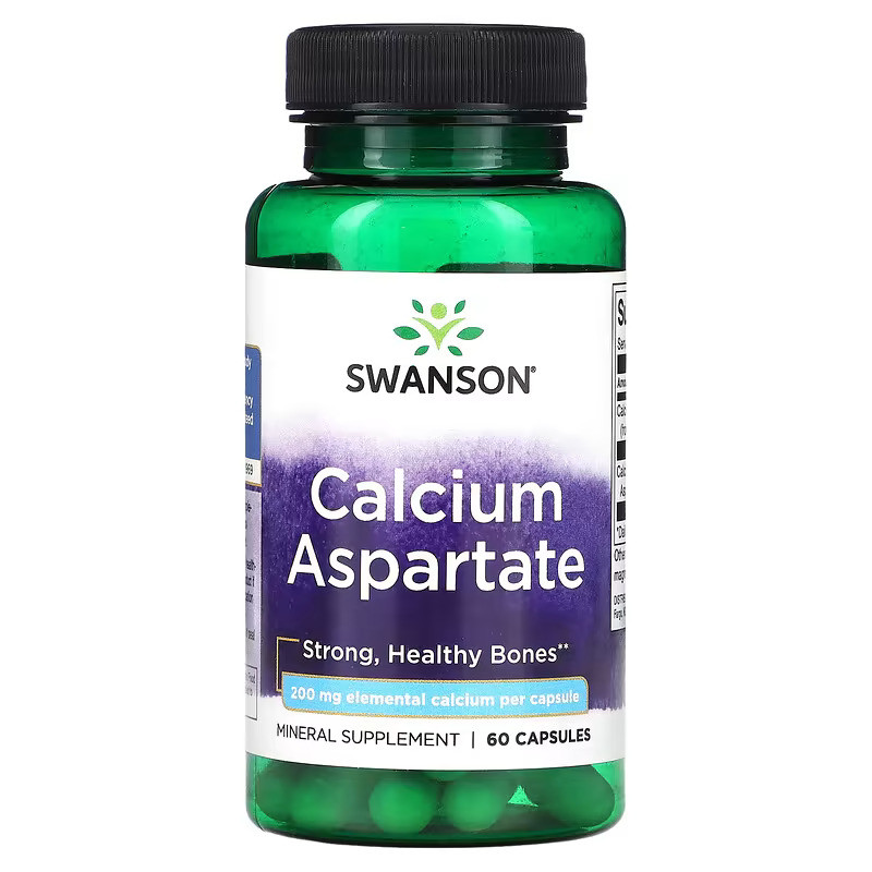 Кальция аспартат Swanson Calcium Aspartate 200 mg 60 Caps Луцк - изображение 1