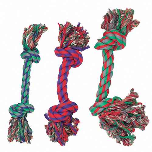 Flamingo Cotton Bone 2 Knots Mini ФЛАМИНГО ВЕРЕВОЧНАЯ КОСТЬ МИНИ 2 узла игрушка для собак Киев