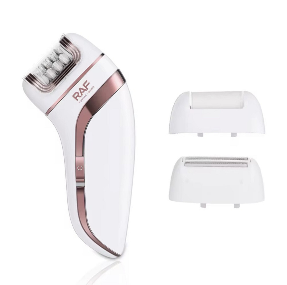 Эпилятор RAF R40012 аккумуляторный 4в1 с насадками, USB зарядка, для тела и лица, бело-фиолетовый Одесса - изображение 2